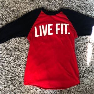 Live Fit 3/4 sleeve baseball shirt